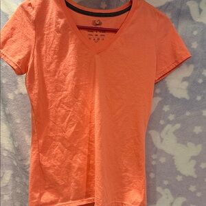 Fruit of the Loom Orange V-Neck Women's Tee